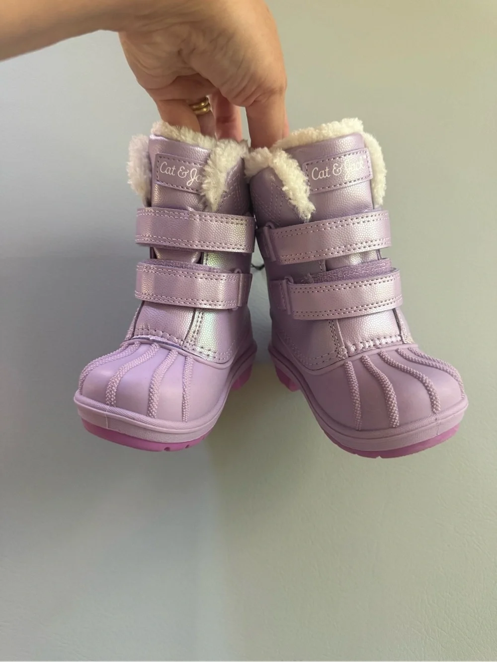 Cat & Jack Kids Girls Purple Snow Boots Waterproof Sizes 5 Toddler New no Tags